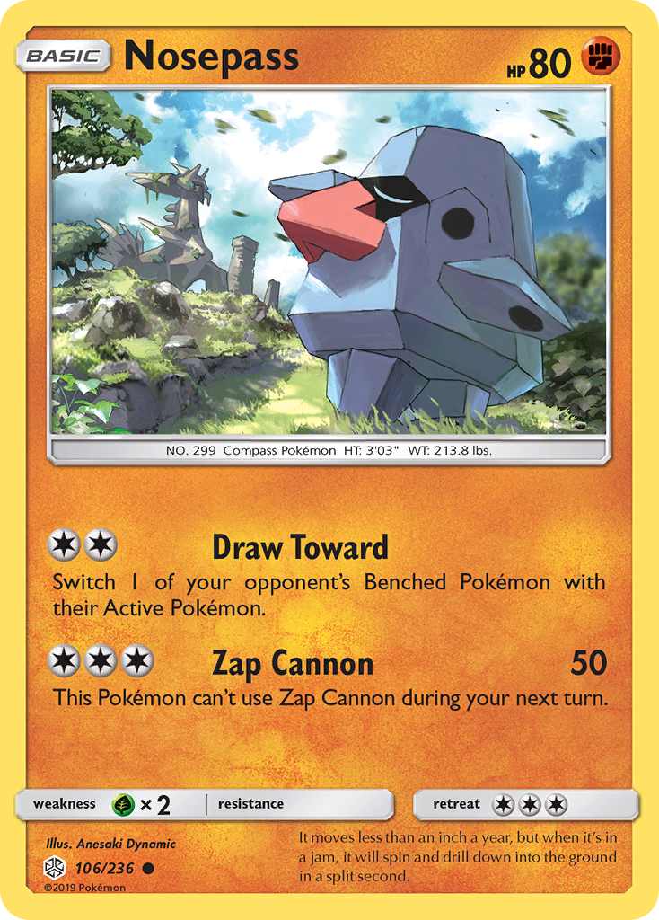 Nosepass (106/236) [Sun & Moon: Cosmic Eclipse] | Exor Games New Glasgow