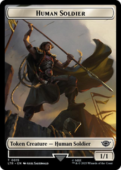 Human Soldier (0015) // Food (0024) Double-Sided Token (Surge Foil) [The Lord of the Rings: Tales of Middle-Earth Tokens] | Exor Games New Glasgow