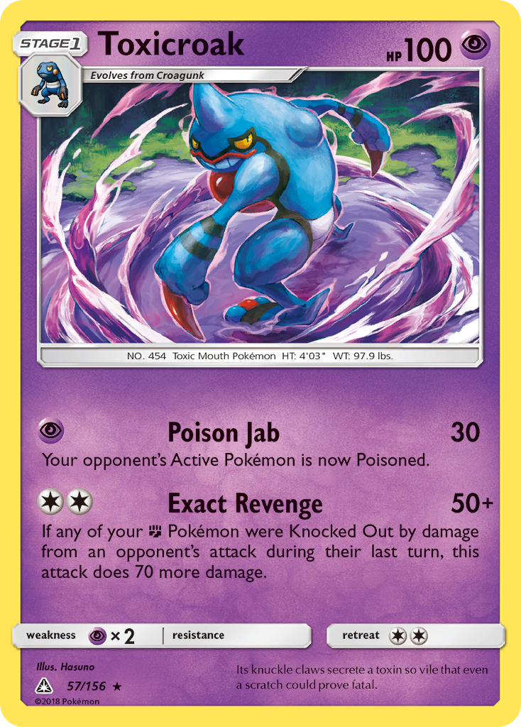 Toxicroak (57/156) [Sun & Moon: Ultra Prism] | Exor Games New Glasgow