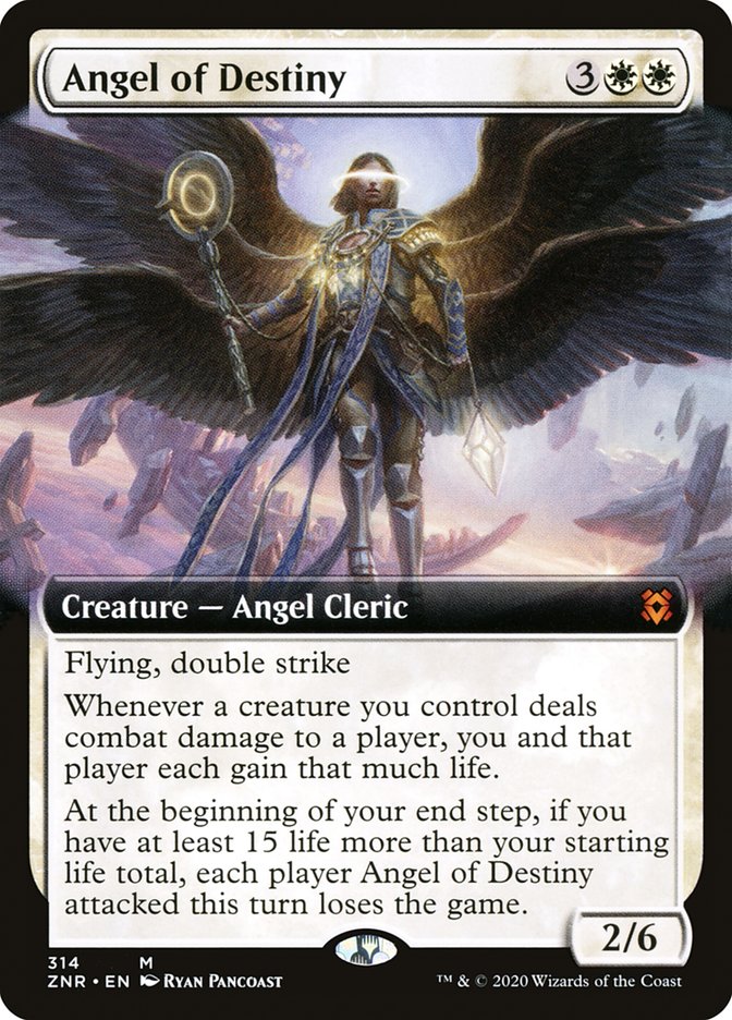 Angel of Destiny (Extended Art) [Zendikar Rising] | Exor Games New Glasgow