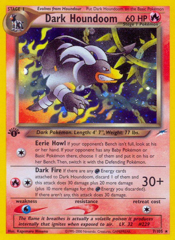 Dark Houndoom (7/105) [Neo Destiny 1st Edition] | Exor Games New Glasgow