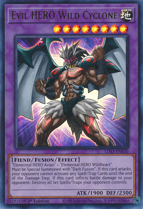 Evil HERO Wild Cyclone [LDS3-EN030] Ultra Rare | Exor Games New Glasgow