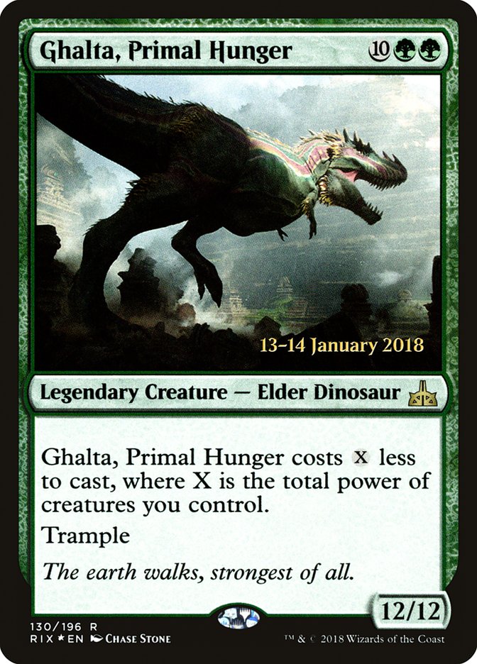 Ghalta, Primal Hunger [Rivals of Ixalan Prerelease Promos] | Exor Games New Glasgow