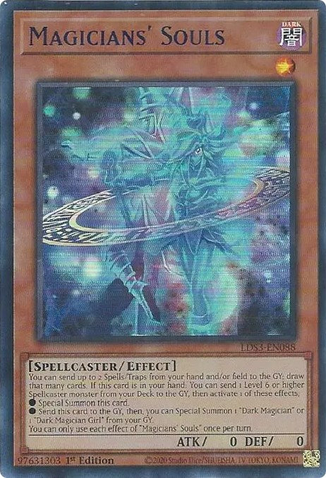 Magicians' Souls (Blue) [LDS3-EN088] Ultra Rare | Exor Games New Glasgow