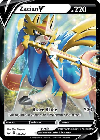 Zacian V (138/202) (Jumbo Card) [Sword & Shield: Base Set] | Exor Games New Glasgow