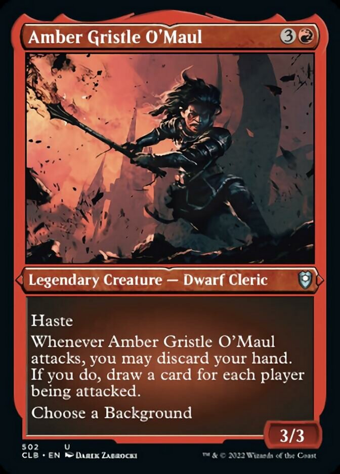 Amber Gristle O'Maul (Foil Etched) [Commander Legends: Battle for Baldur's Gate] | Exor Games New Glasgow