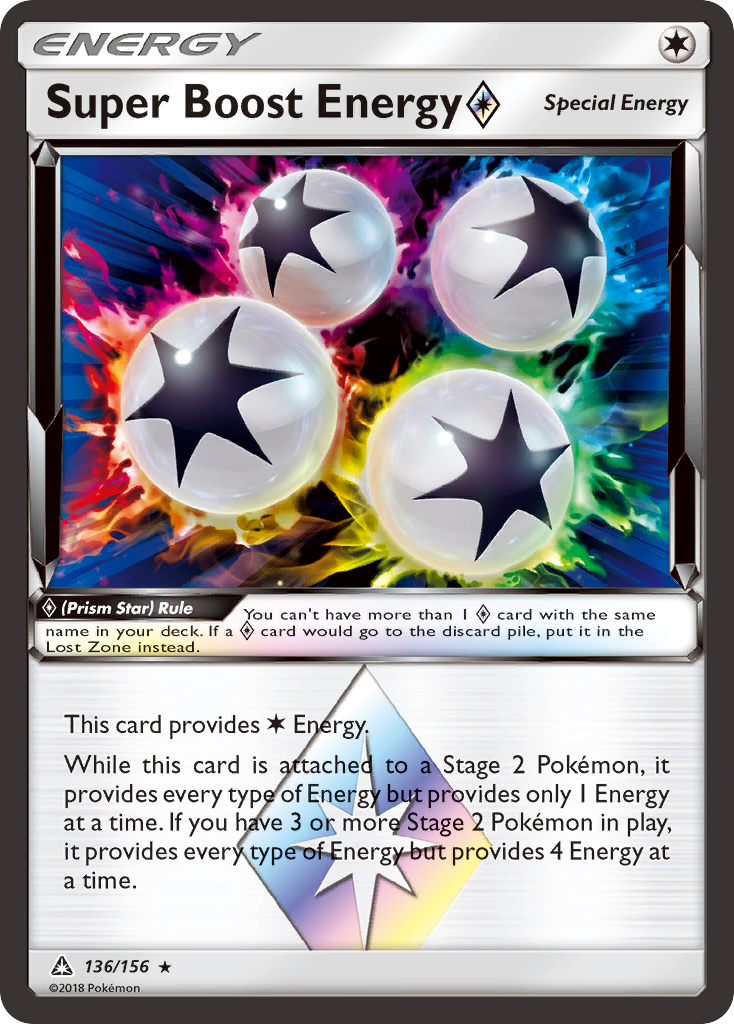 Super Boost Energy (136/156) (Prism Star) [Sun & Moon: Ultra Prism] | Exor Games New Glasgow