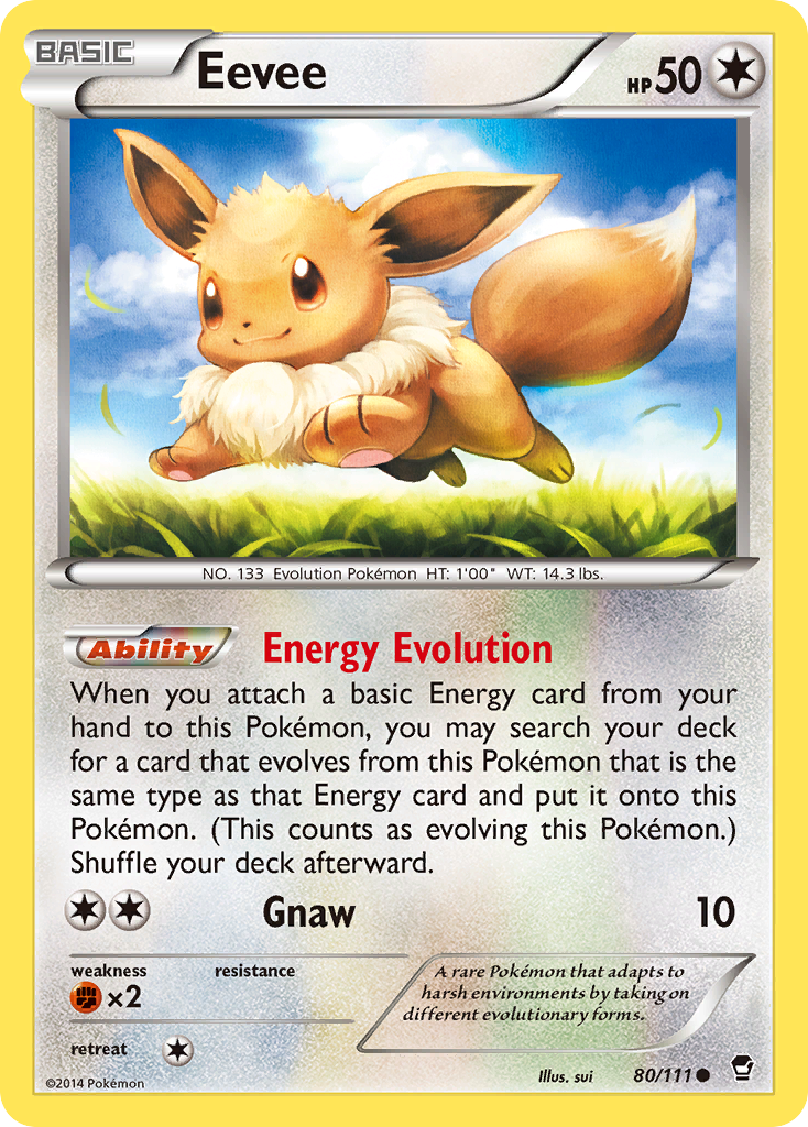 Eevee (80/111) [XY: Furious Fists] | Exor Games New Glasgow