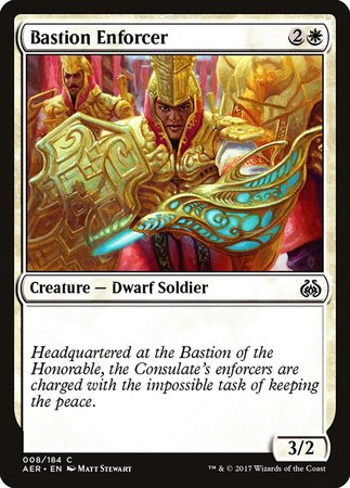 Bastion Enforcer [Aether Revolt] | Exor Games New Glasgow