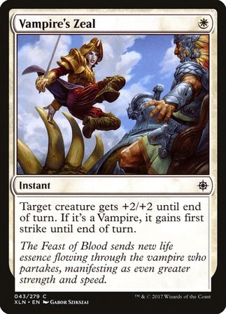 Vampire's Zeal [Ixalan] | Exor Games New Glasgow