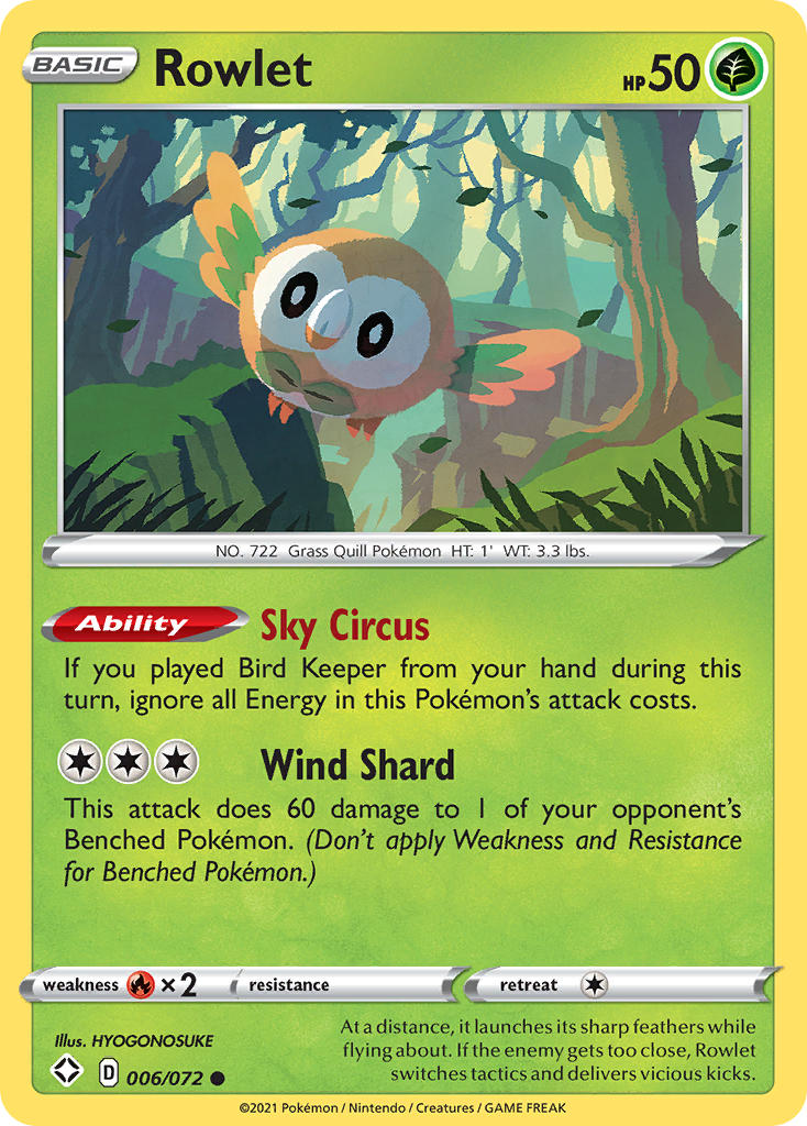 Rowlet (006/072) [Sword & Shield: Shining Fates] | Exor Games New Glasgow