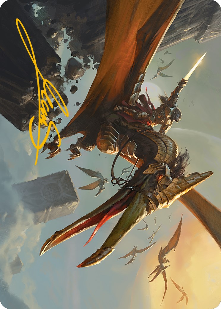 Skyhunter Strike Force Art Card (Gold-Stamped Signature) [Phyrexia: All Will Be One Art Series] | Exor Games New Glasgow