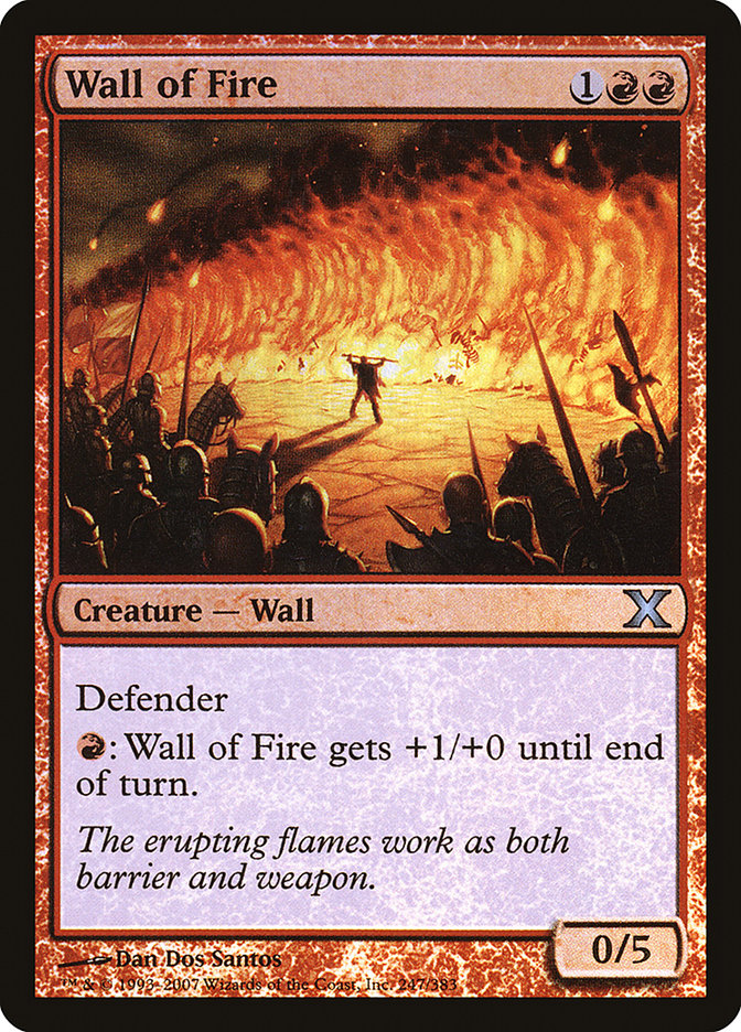 Wall of Fire (Premium Foil) [Tenth Edition] | Exor Games New Glasgow