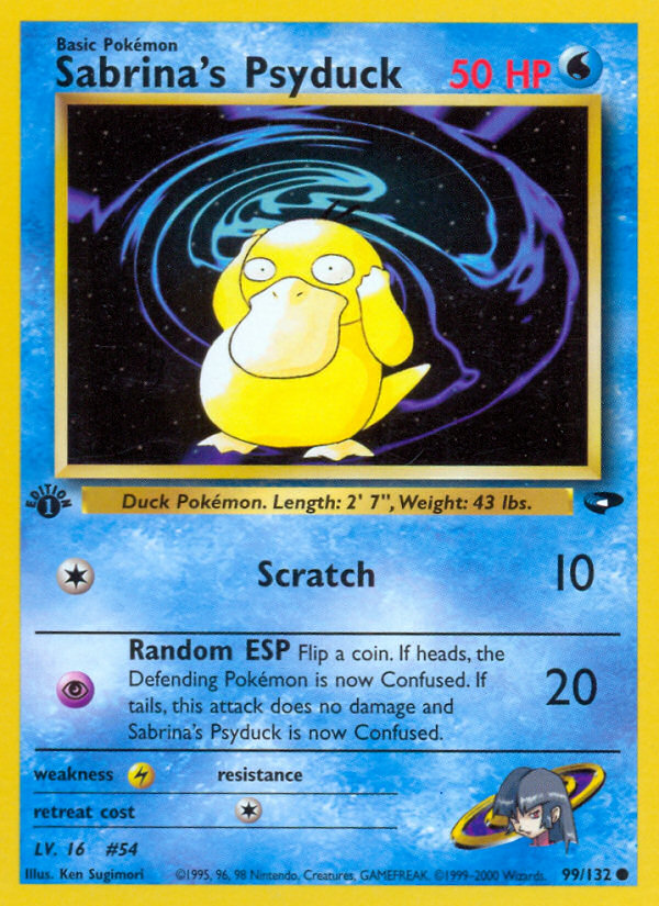 Sabrina's Psyduck (99/132) [Gym Challenge 1st Edition] | Exor Games New Glasgow