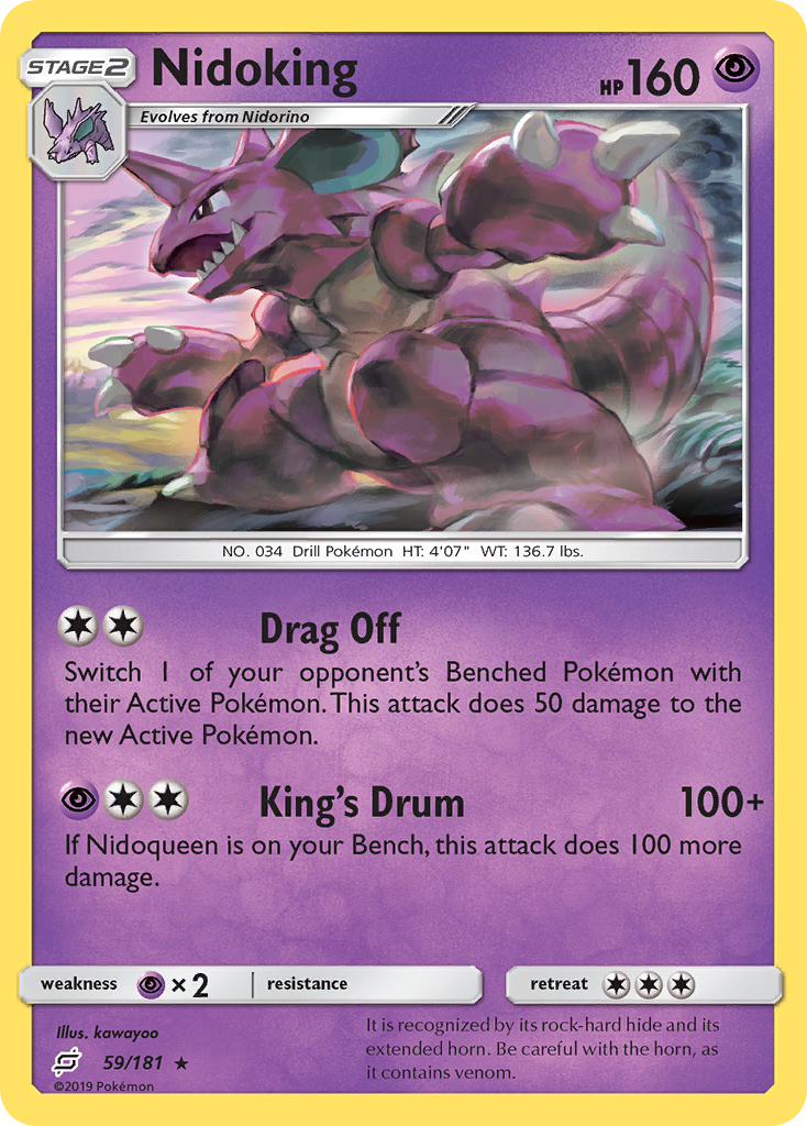 Nidoking (59/181) [Sun & Moon: Team Up] | Exor Games New Glasgow