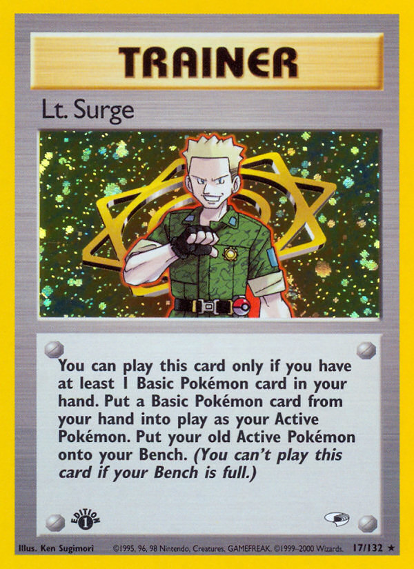 Lt. Surge (17/132) [Gym Heroes 1st Edition] | Exor Games New Glasgow