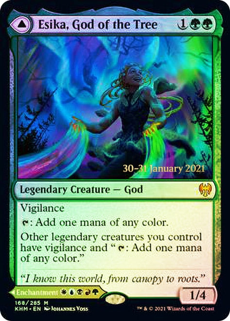 Esika, God of the Tree // The Prismatic Bridge  [Kaldheim Prerelease Promos] | Exor Games New Glasgow