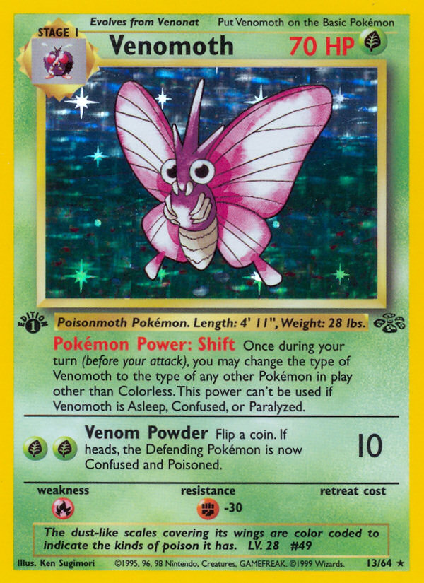 Venomoth (13/64) [Jungle 1st Edition] | Exor Games New Glasgow