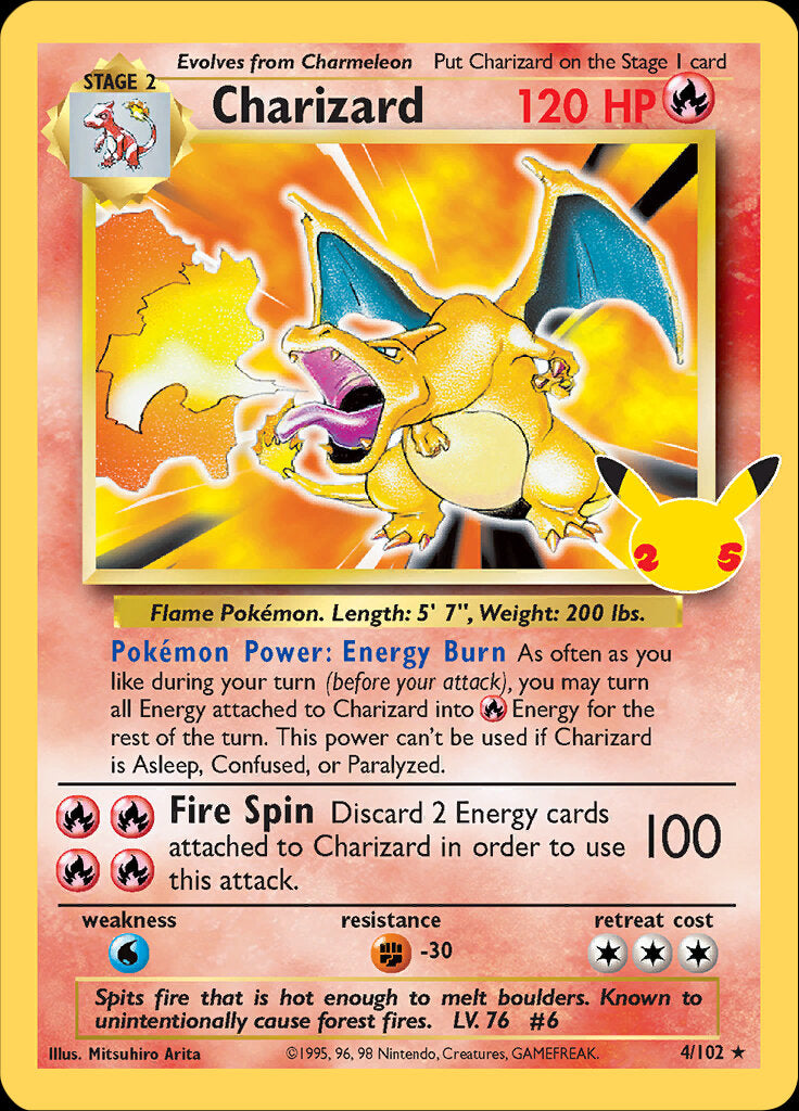 Charizard (4/102) [Celebrations: 25th Anniversary - Classic Collection] | Exor Games New Glasgow