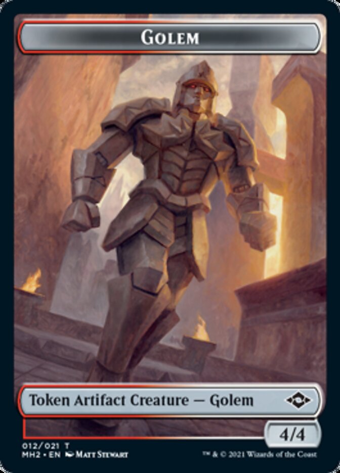 Golem Token [Modern Horizons 2 Tokens] | Exor Games New Glasgow