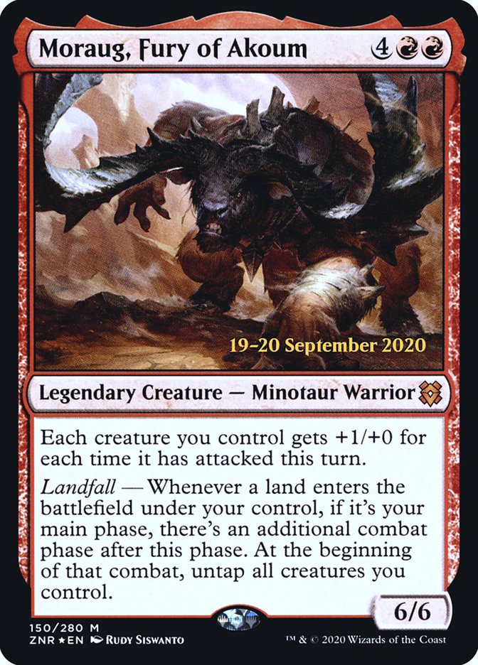 Moraug, Fury of Akoum  [Zendikar Rising Prerelease Promos] | Exor Games New Glasgow