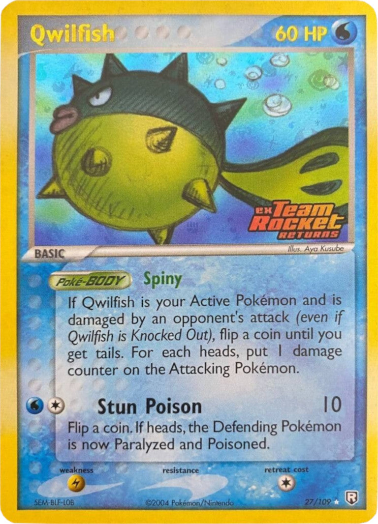 Qwilfish (27/109) (Stamped) [EX: Team Rocket Returns] | Exor Games New Glasgow