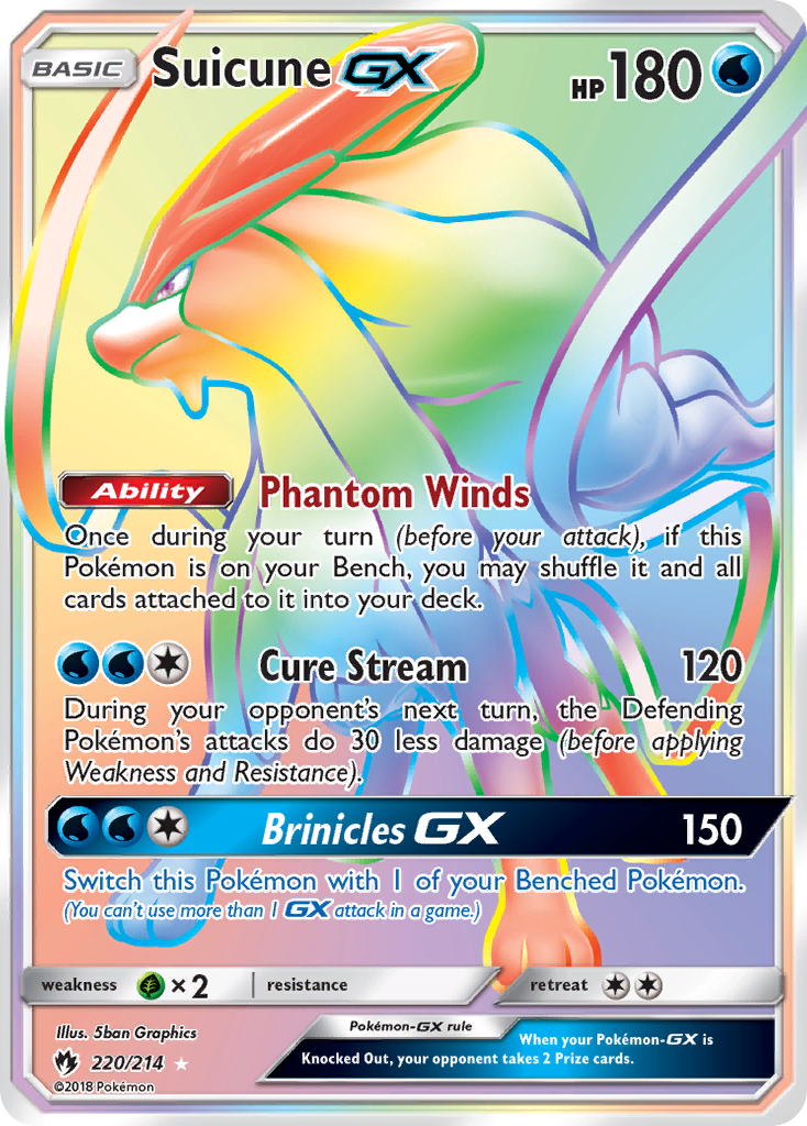 Suicune GX (220/214) [Sun & Moon: Lost Thunder] | Exor Games New Glasgow