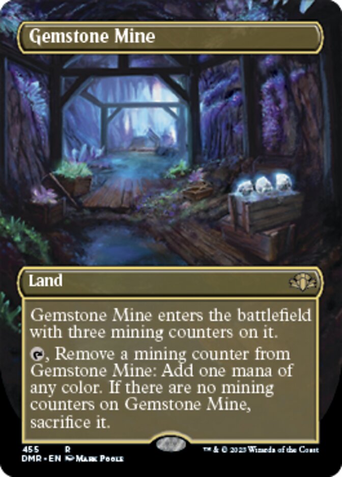 Gemstone Mine (Borderless Alternate Art) [Dominaria Remastered] | Exor Games New Glasgow