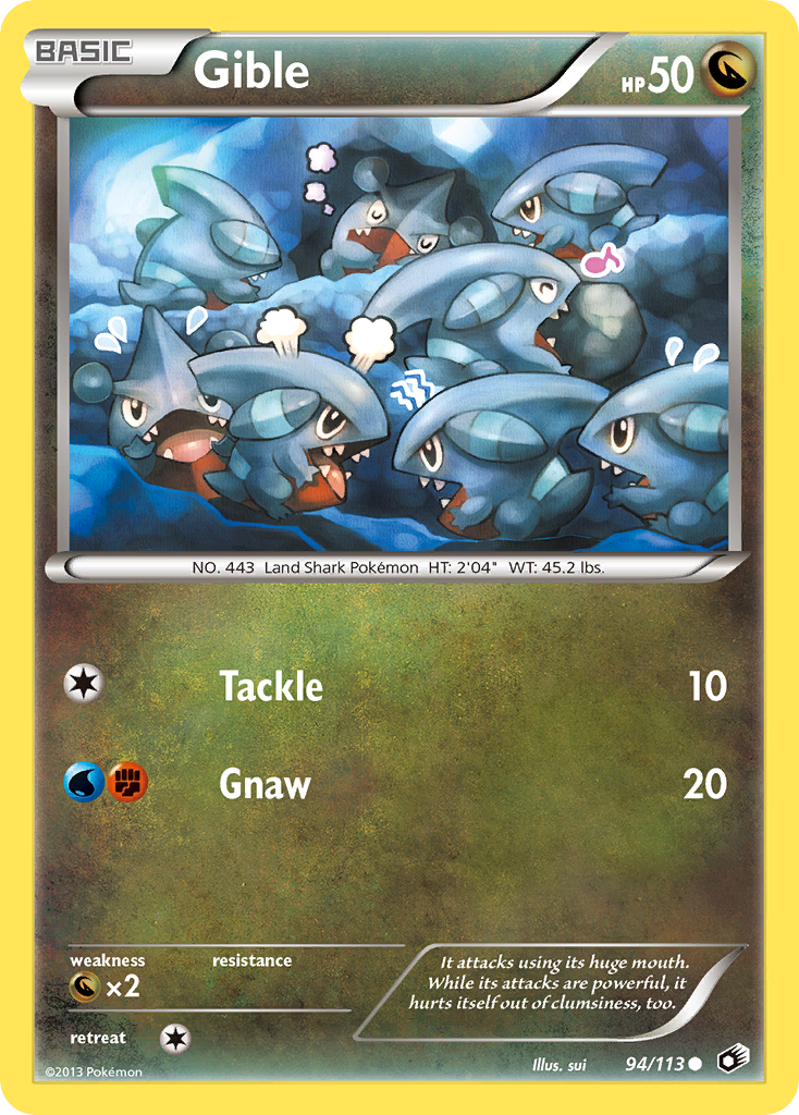 Gible (94/113) [Black & White: Legendary Treasures] | Exor Games New Glasgow