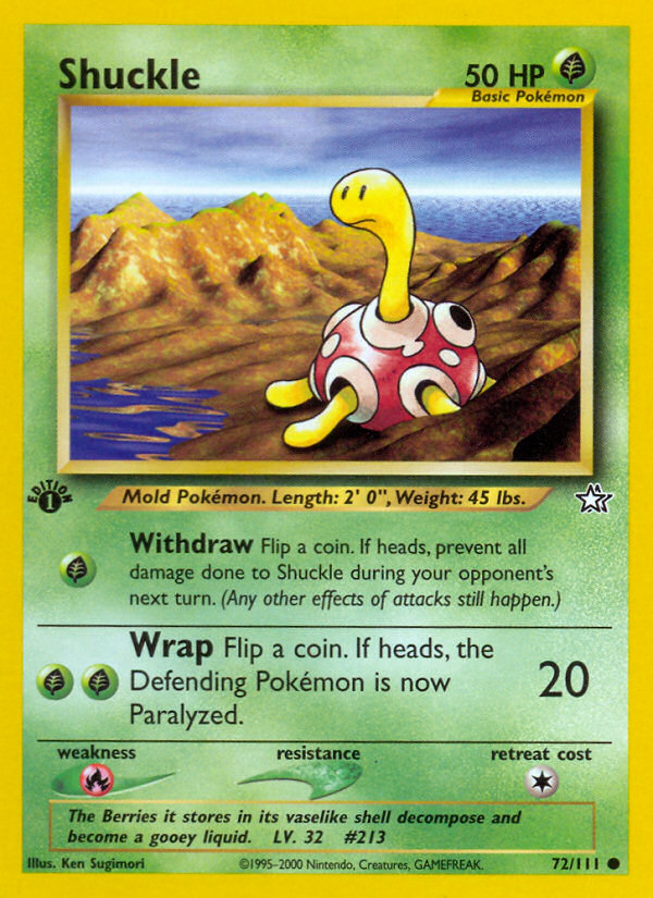 Shuckle (72/111) [Neo Genesis 1st Edition] | Exor Games New Glasgow