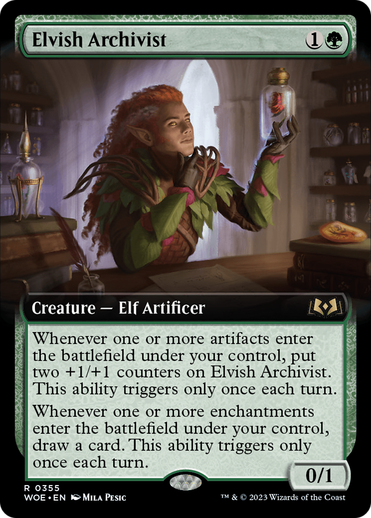 Elvish Archivist (Extended Art) [Wilds of Eldraine] | Exor Games New Glasgow