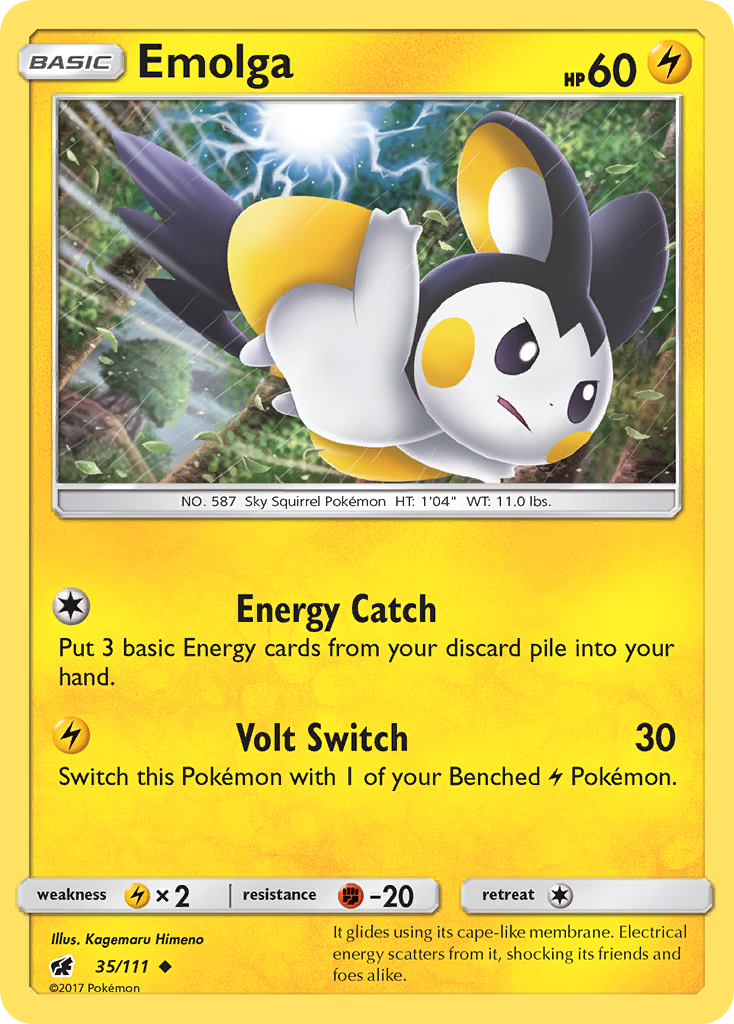 Emolga (35/111) [Sun & Moon: Crimson Invasion] | Exor Games New Glasgow