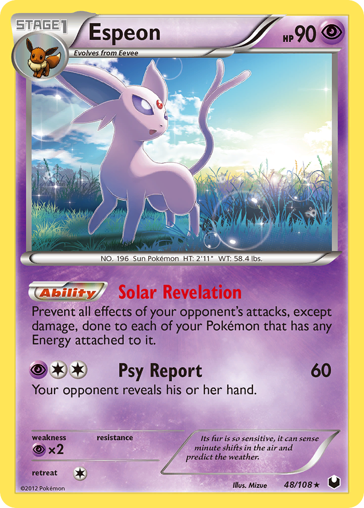 Espeon (48/108) [Black & White: Dark Explorers] | Exor Games New Glasgow