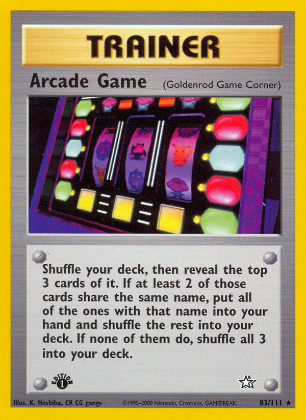 Arcade Game (83/111) [Neo Genesis 1st Edition] | Exor Games New Glasgow