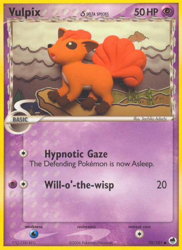 Vulpix (70/101) (Delta Species) [EX: Dragon Frontiers] | Exor Games New Glasgow