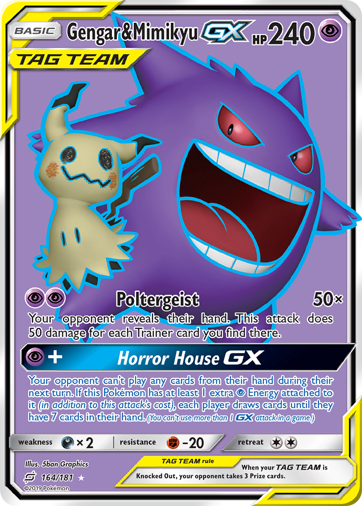 Gengar & Mimikyu GX (164/181) [Sun & Moon: Team Up] | Exor Games New Glasgow