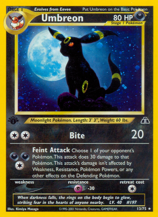 Umbreon (13/75) [Neo Discovery 1st Edition] | Exor Games New Glasgow