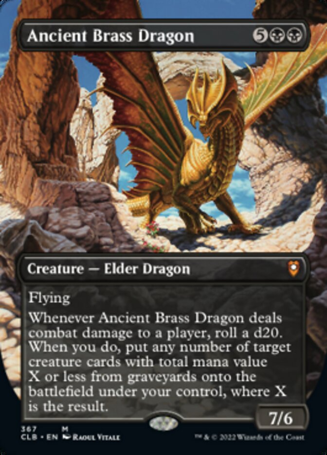 Ancient Brass Dragon (Borderless Alternate Art) [Commander Legends: Battle for Baldur's Gate] | Exor Games New Glasgow