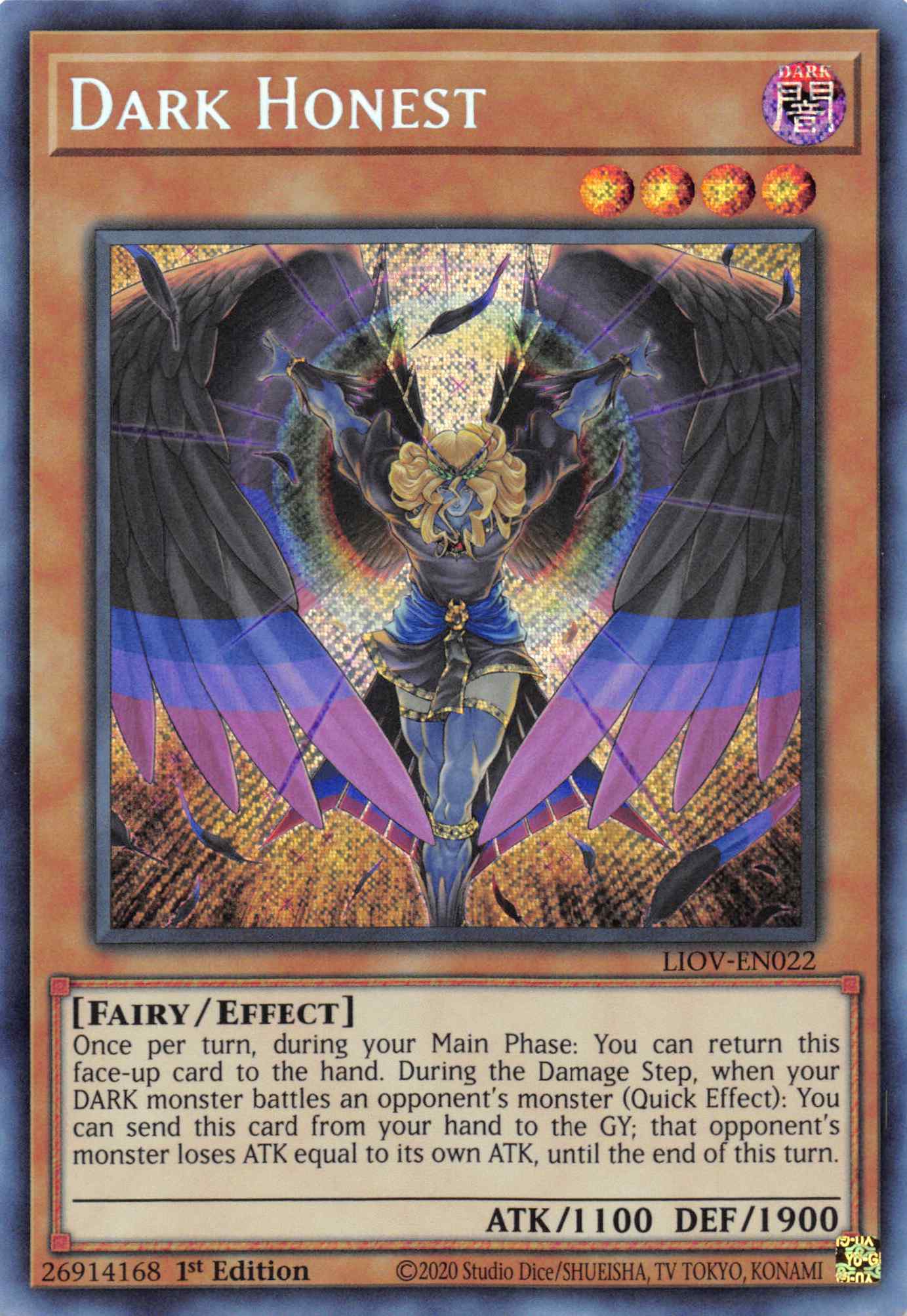 Dark Honest [LIOV-EN022] Secret Rare | Exor Games New Glasgow