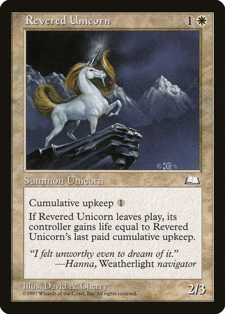 Revered Unicorn [Weatherlight] | Exor Games New Glasgow