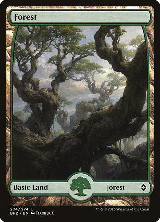 Forest (274) - Full Art [Battle for Zendikar] | Exor Games New Glasgow