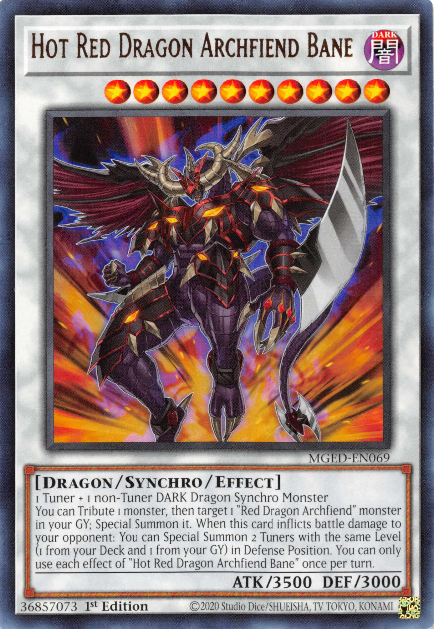 Hot Red Dragon Archfiend Bane [MGED-EN069] Rare | Exor Games New Glasgow