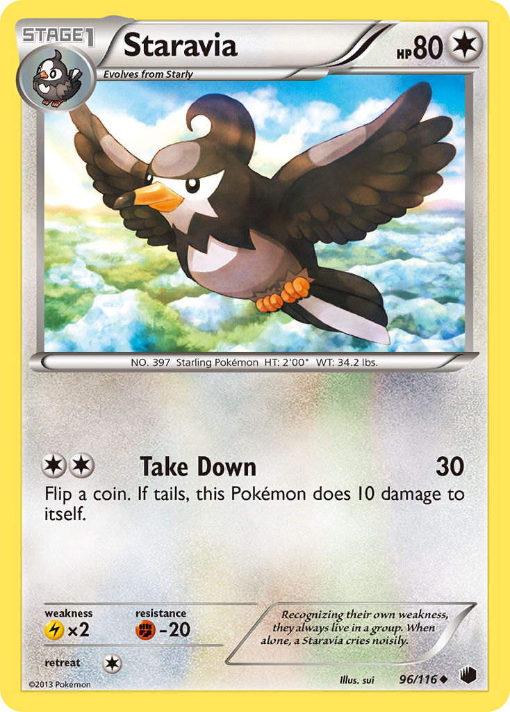 Staravia (96/116) [Black & White: Plasma Freeze] | Exor Games New Glasgow