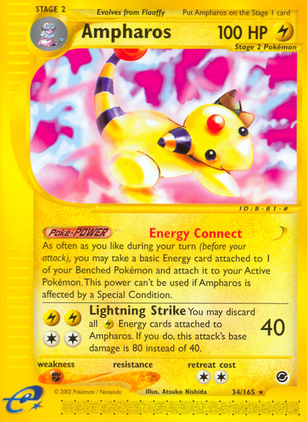 Ampharos (34/165) [Expedition: Base Set] | Exor Games New Glasgow