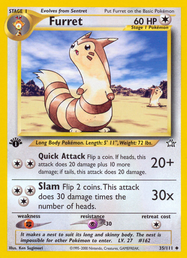 Furret (35/111) [Neo Genesis 1st Edition] | Exor Games New Glasgow