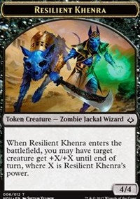 Resilient Khenra // Zombie Double-sided Token [Hour of Devastation Tokens] | Exor Games New Glasgow