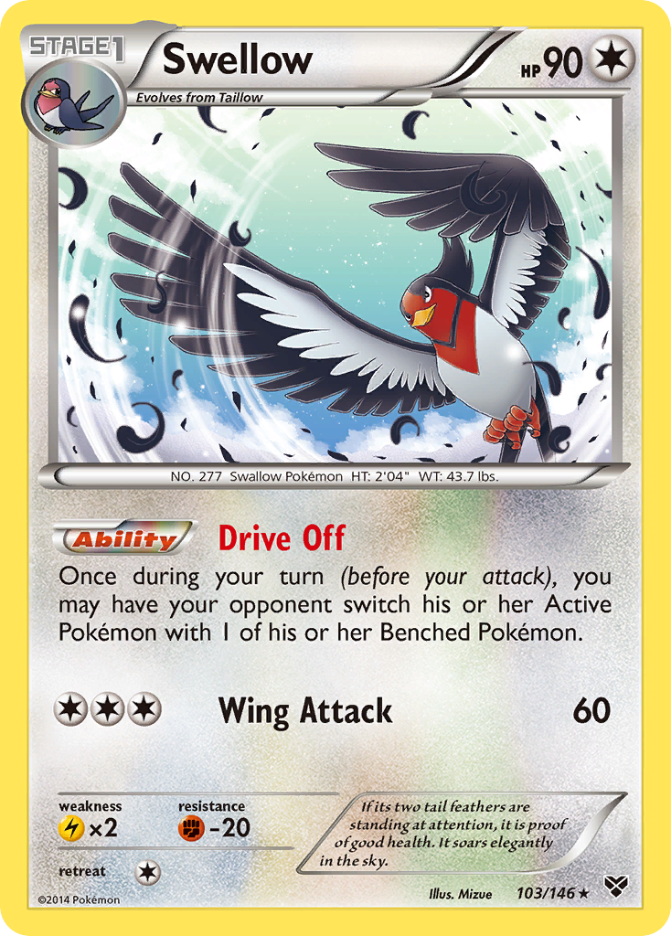 Swellow (103/146) [XY: Base Set] | Exor Games New Glasgow