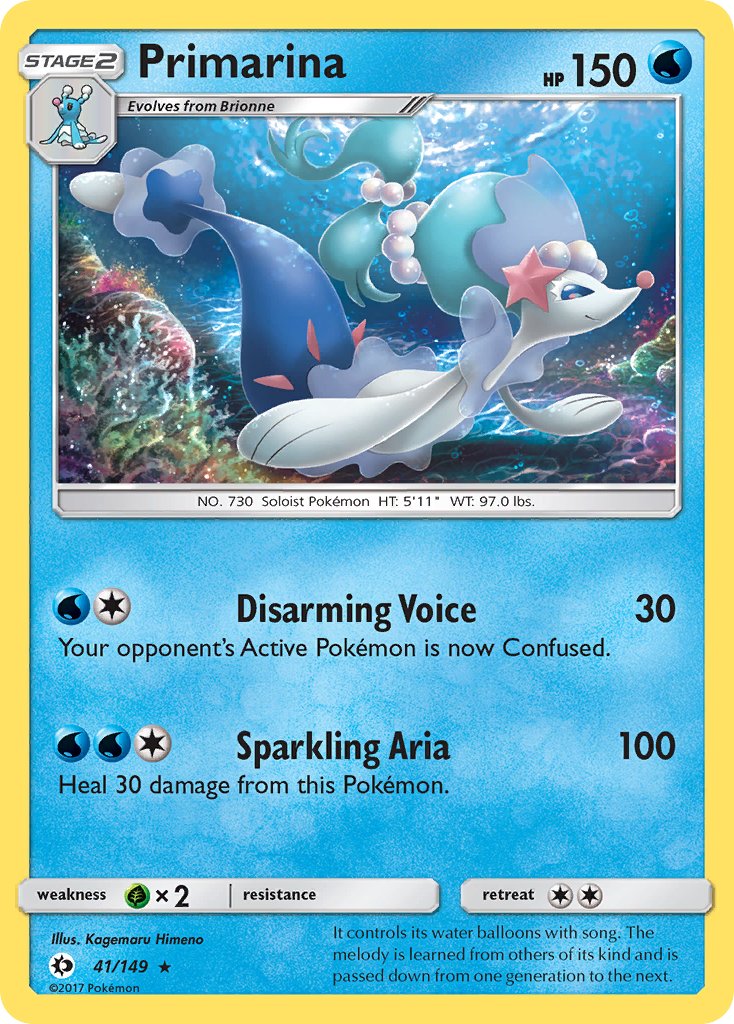 Primarina (41/149) (Theme Deck Exclusive) [Sun & Moon: Base Set] | Exor Games New Glasgow