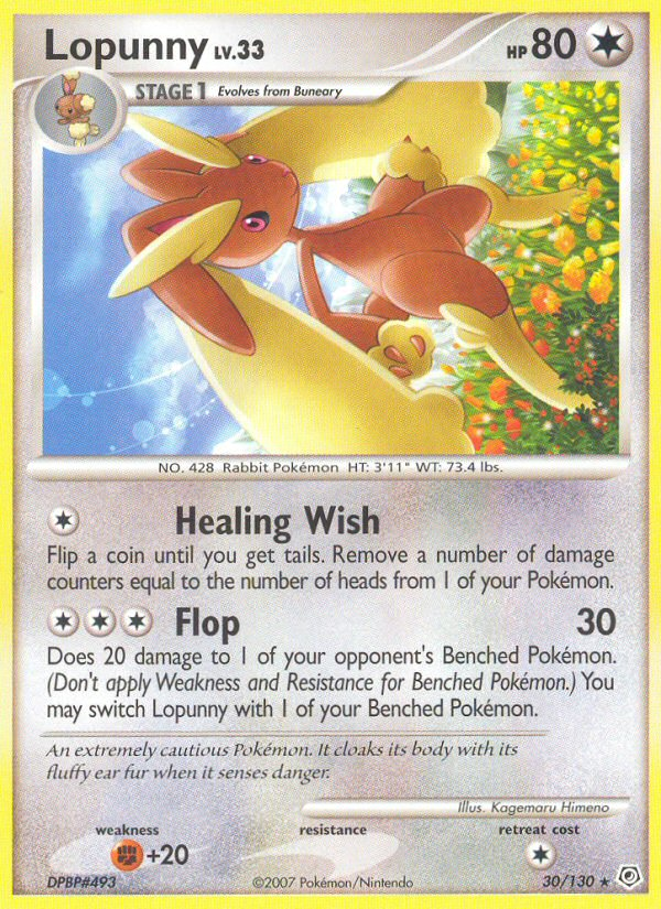 Lopunny (30/130) [Diamond & Pearl: Base Set] | Exor Games New Glasgow