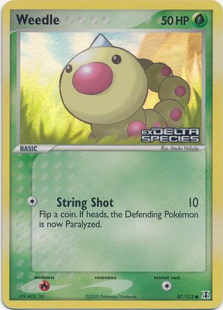 Weedle (87/113) (Stamped) [EX: Delta Species] | Exor Games New Glasgow